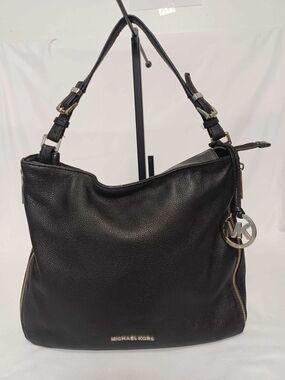 Michael Kors Essex Black Pebbled Leather Shoulder Hobo Bag